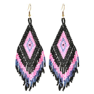 China BOHEMIA Vintage Boho Ladies Handmade Tassel Earrings For Women for sale