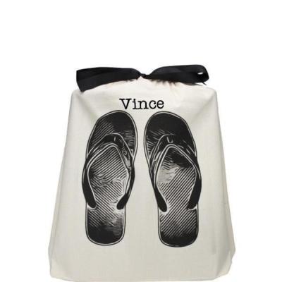 China Cotton Travel Flip Flops Shoe Bag With NATIONAL Logo for sale