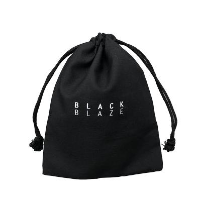 China NATIONAL Reusable Black Cotton Drawstring Shoe Storage Dust Bag for sale