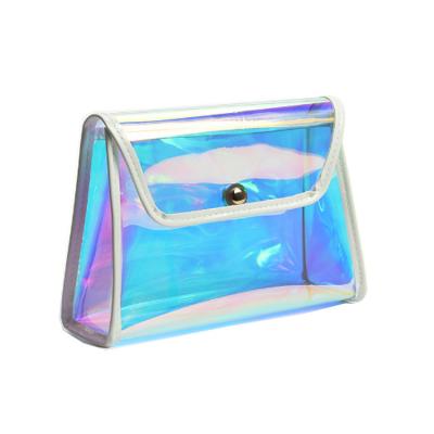 China Customized Beauty Fashion Laser PVC Waterproof Transparent Cosmetic Bag for sale