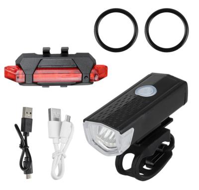 China Wholesale waterproof rechargeable handlebar cycle light led bicycle accessories light kit 10.7*10.5*4.4cm for sale