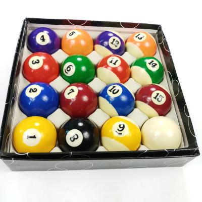 China Cheap Full Resin Snooker Billiards Cue Balls 57.25mm Colored Durable Nine-Ball Full Set xmlivet Cue Balls for sale