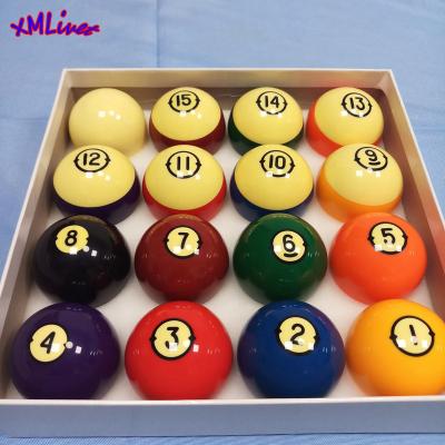 China High quality full resin xmlivet 57.25mm pool billiard balls in 2 1/4inch billiards accessories for sale