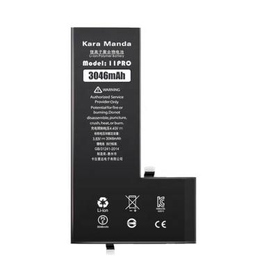 China Kara Manda Wholesale Hot Selling 3046mAh Mobile Phone Battery For Apple iPhone 11 Pro Original Battery Replacement for sale