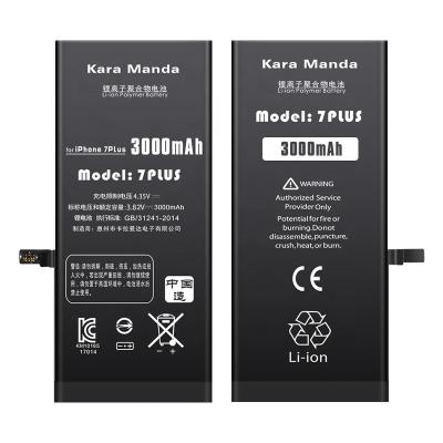 China Lithium Ion Cell Phone Kara Manda Factory Wholesale OEM ODM Phone Battery Batteries For Apple iphone 7 plus Original Battery Replacement for sale