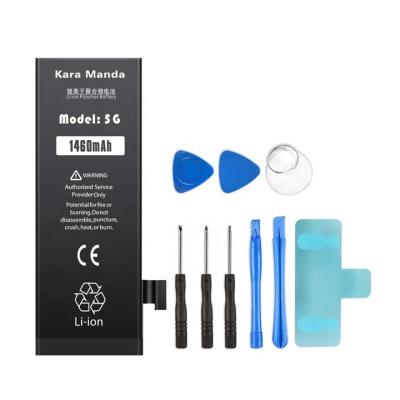 China Factory Wholesale Mobile Phone Li-polymer Cell Phone Battery For Original Apple iPhone 5 Battery Replacement With Install Tool Kits for sale