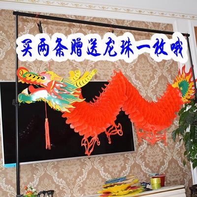 China China Wind Chinese New Year Decoration Supermarket Festive Crafts Shrinks Folding Luminous Red Plastic Dragon Shaped Lanterns for sale