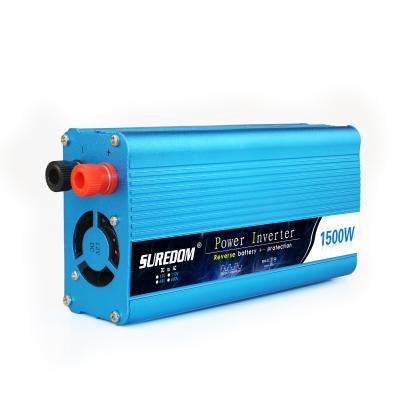 China High Quality Modified Car Home Solar System Manufacturer China 12Vdc Wave To 24Vac 1500W Car Inverter for sale