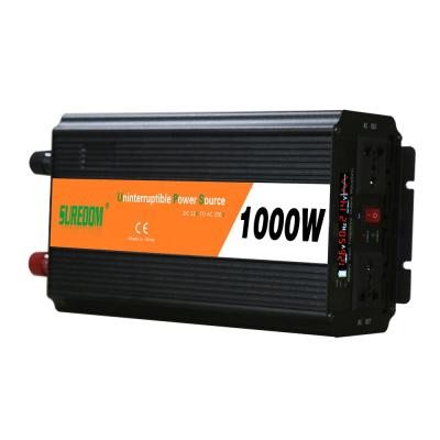 China 1000W 12V 24v 220V 50Hz DC Home AC Ups Inverter Power Inverter With Battery Charger 230*160*100mm for sale