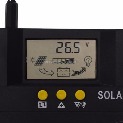 China Solar Controller Regulator 12v/24v , Automatic Charger Controller LCD 30A Charger Switch for sale