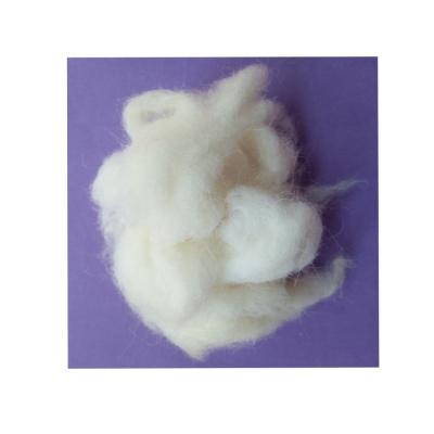 China NO PP /NO dead fiber less VM super wash carded sheep wool raw material worsted wool noil depilated wool yarn for sale