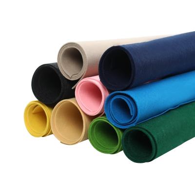 China Chinese factory anti-static needle-punched single color nonwoven 100% polyester felt in roll for sale