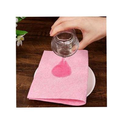 China Sustainable Household Pink Color Polyester Felt Coconut Shell Cleaning Wash Cloth for sale