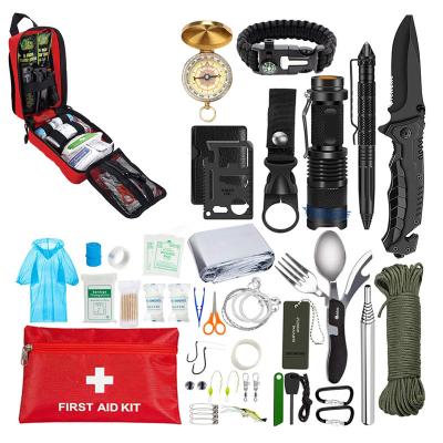 China Outdoor Adventure Camping Traveling Increasing Travel Wildernes First Aid Kit Outdoor Survival First Aid Survival Kit for sale