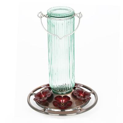 China Sustainable Green Transparent Glass Feeder Hanging Hummingbird Water Supply Hummingbird Water Supply for sale