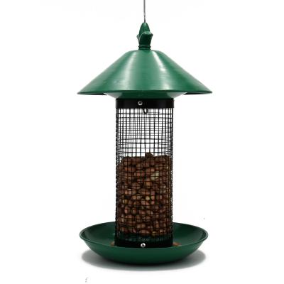 China Wild Squirrel Proof Wild Outdoor Hanger Container Container Bird Feeder Viable Hanging Wild Bird Feeder for sale