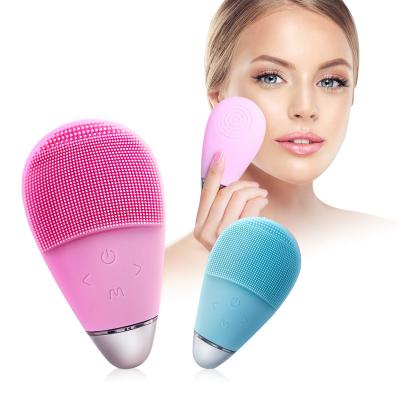 China Home Acne Treatment SPA New Remove Dirt Skin Care Face Massage Detergent Waterproof Silicone Electric Facial Cleansing Brush for sale