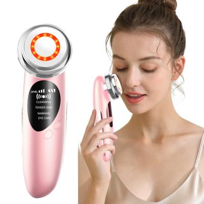 China Pore ​​Remover Face Lift Skin Tightening LED Photon Red Light Therapy Instrument Face Massager Blue Led Beauty Heating Device for sale