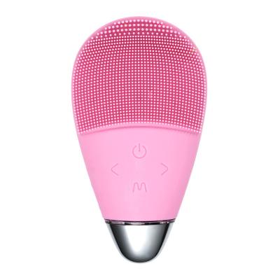 China Acne Treatment Beauty Wholesale Waterproof High Frequency Rechargeable Deep Face IPX7 Silicone ABS Facial Cleansing Brush for sale