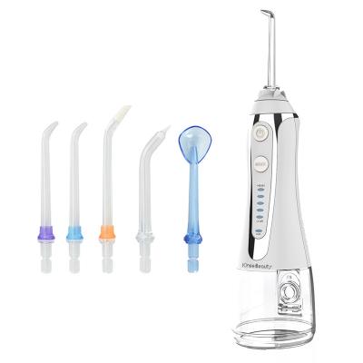 China 5 Modes Switching Flosser Wireless Teeth Cleaner Water Flow 300ml Dental Irrigator Support USB Port Charging 2000mAh for sale