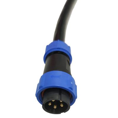 China Wire Plugged Outdoor Waterproof Plastic IP68 Connectors With Panel Mount Gold Plated 5 Pin Connector For Industrial Device Power Signal for sale