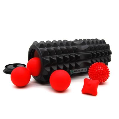 China Fitness ; Exercise ; Self massage; GRASSFIT Physiotherapy Private Label Yoga Fitness Mobility Foam Roller Ball Set Kit for Daily Myofascial Release Rutin Physiotherapy for sale