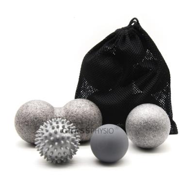 China Body Eco-Friendly Deep Neck Release Myofascial Muscle Tissue Pint Therapy Plantar Faszian Silicone Lacrosse Massage Ball Set Kit for sale