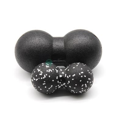 China Customized Logo Specked Hand Held PPE Peanut Massager Ball for Back Muscle Myofascial Release for sale