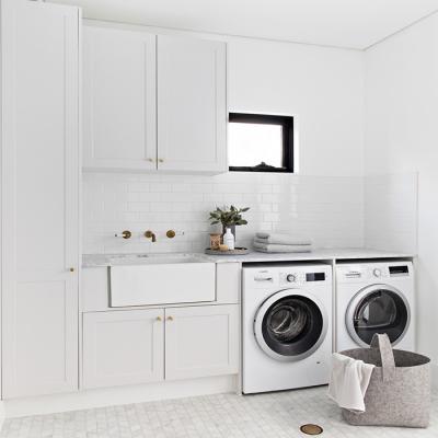 China Contemporary laundry sink cabinet with washing machine for sale