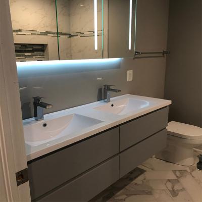 China Modern Project Hotel Motel Vanity Bathroom Suite Double Vanity US for sale