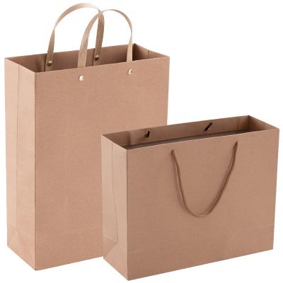 China Recycled Materials Wholesale Food Paper Bags With Your Own Logo Take Away Food Brown Kraft Paper Bag With Handle for sale