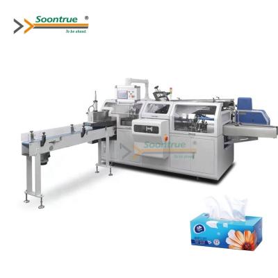 China 0.018mm-0.03mm Facial ZB500 Fully Automatic Tissue Box Packing Machine for sale