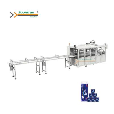 China Full Automatic PE Bag Machine ZB680F Roll Tissue Paper Packing Machine for sale