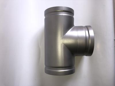 China Rolling Sand Stainless Steel Grooved Pipe Fittings Equal Grooved Tee for sale