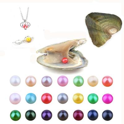 China 2021 New 6-7mm Round Freshwater Pearl 27mix Color Natural Loose DIY Oyster Pearl Gift DIY Decorations Vacuum Packing for sale