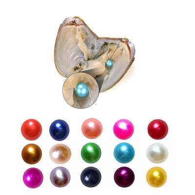 China 2021 DIY Love Wish Freshwater Cultured Pearl Oyster With Round Pearl Inside 27 Colors (Random Color 40 PCS 6-8mm) for sale