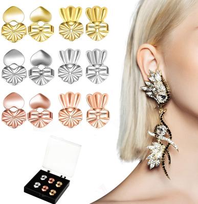 China Fashion Fits Hypoallergenic Gold Silver Stud Earrings Butterfly Support Earring Back Pushers Hypoallergenic For Women Brinco for sale