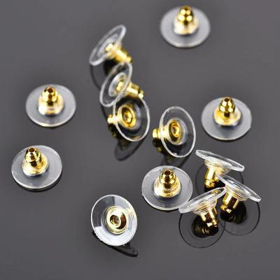 China New Environmentally Friendly 500pcs/bag Frisbee Earring Pushers Backs Support Plug Earrings Jewelry Accessories for sale