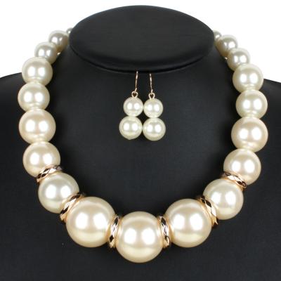 China Custom Necklace Collar Big By Short Vintage Fashion Pearl Necklace For Women for sale