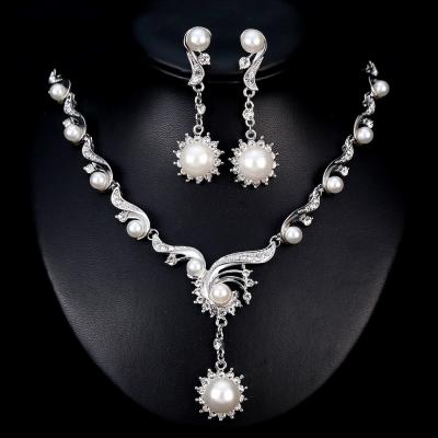 China 2021 Vintage Luxury Shining Necklace For Women Bridal CZ Wedding Jewelry Dress Accessories for sale