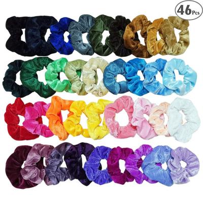 China New Fashionable Factory Wholesale 46 Color Velvet Hair Ring Hair Accessories for sale