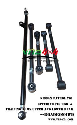 China vrd4x4 adjustment Drag link and sway bar steering tie rod and trailing arms upper lower suspension for Nissan patrol Y61 for sale