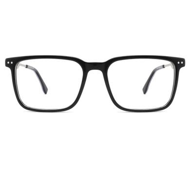 China For Computer Glasses Shape Square Men Acetate Eyewear Optical Frame Big Size Acetate Glasses Frame In Stock for sale