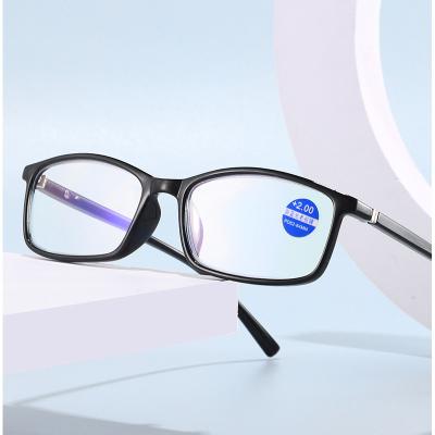 China Thin Plastic Reading Glasses With Anti Spring Hinges Blue Lightweight Reading Glasses for sale