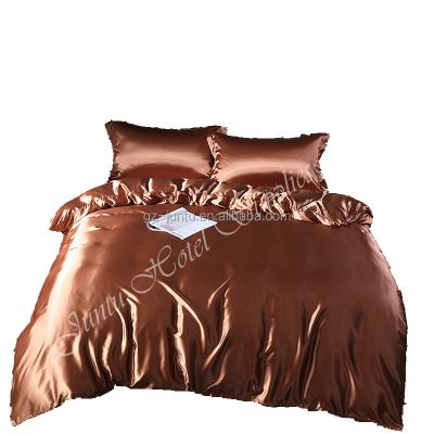 China Juntu 4pcs Luxury Anti-Static Bedding Set Mulberry Silk Silk Set for sale