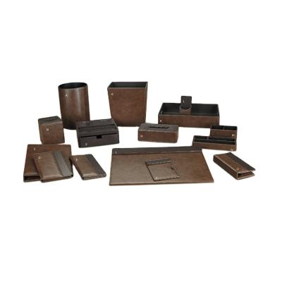 China Eco-friendly Black Leather Amenities Hotel Supplies Hotel Products Restaurant OEM ODM Leather Accessories for sale