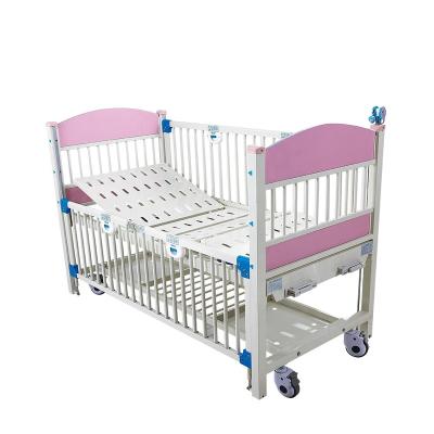 China High Quality Manual Nursing Bed 2 Cranks Children Patient Bed 2 Cranks Hospital Bed Children Nursing Metal Part Medical Bed for sale