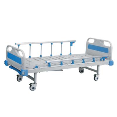 China Aluminum Manual Patient Bed 2 Cranks Patient Bed 2 Functions Hospital Fotable Room Medical Bed for sale