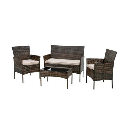 China Hot Sale Modern Fashion Leisure Patio Garden Patio Sets Outdoor Sofa Furniture Wicker Rattan Garden Sets for sale