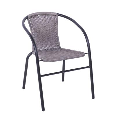 China Modern Outdoor Furniture Garden Set Plastic Resin Chair Metal Frame Garden Furniture Balcony Rattan Garden Lounge Rattan Chair for sale